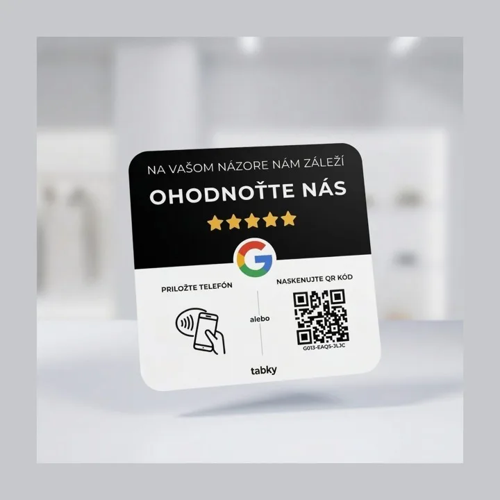 NFC / QR tabuľka Google recenzie